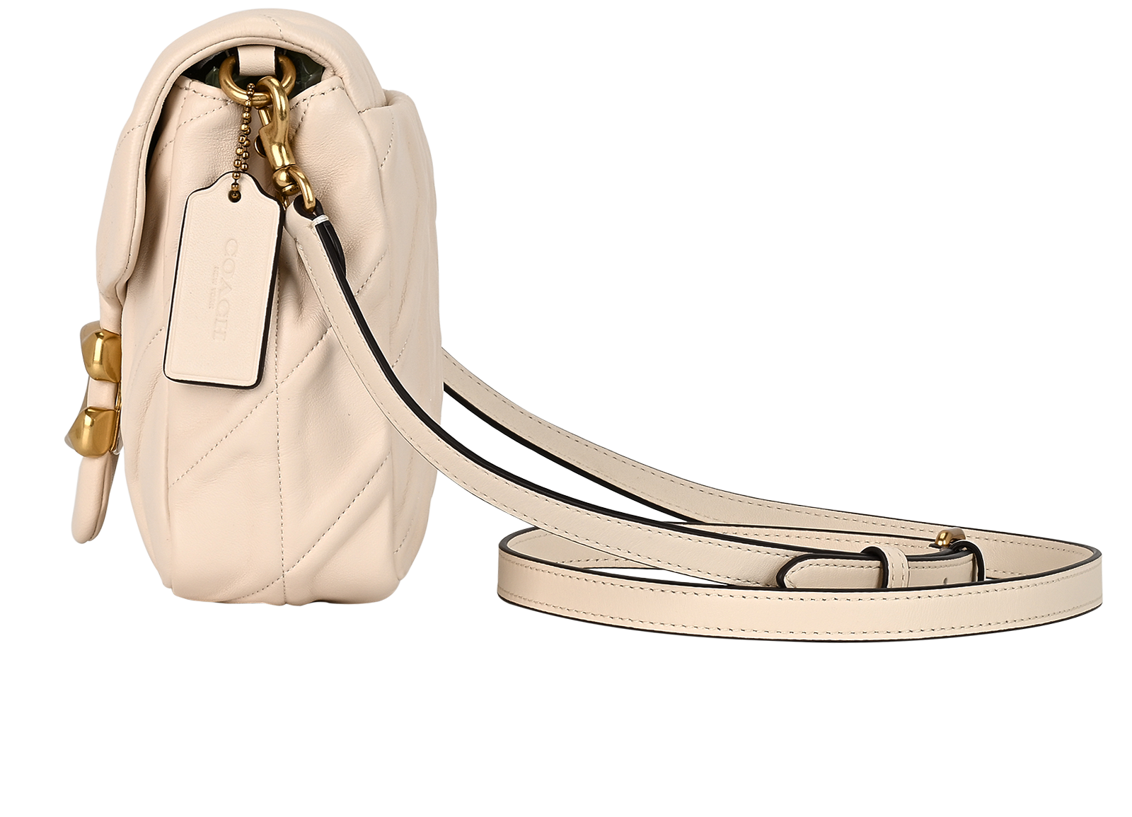 Times Square Tabby, &pound;295, Handbags, Cream, Leather, Bottom view